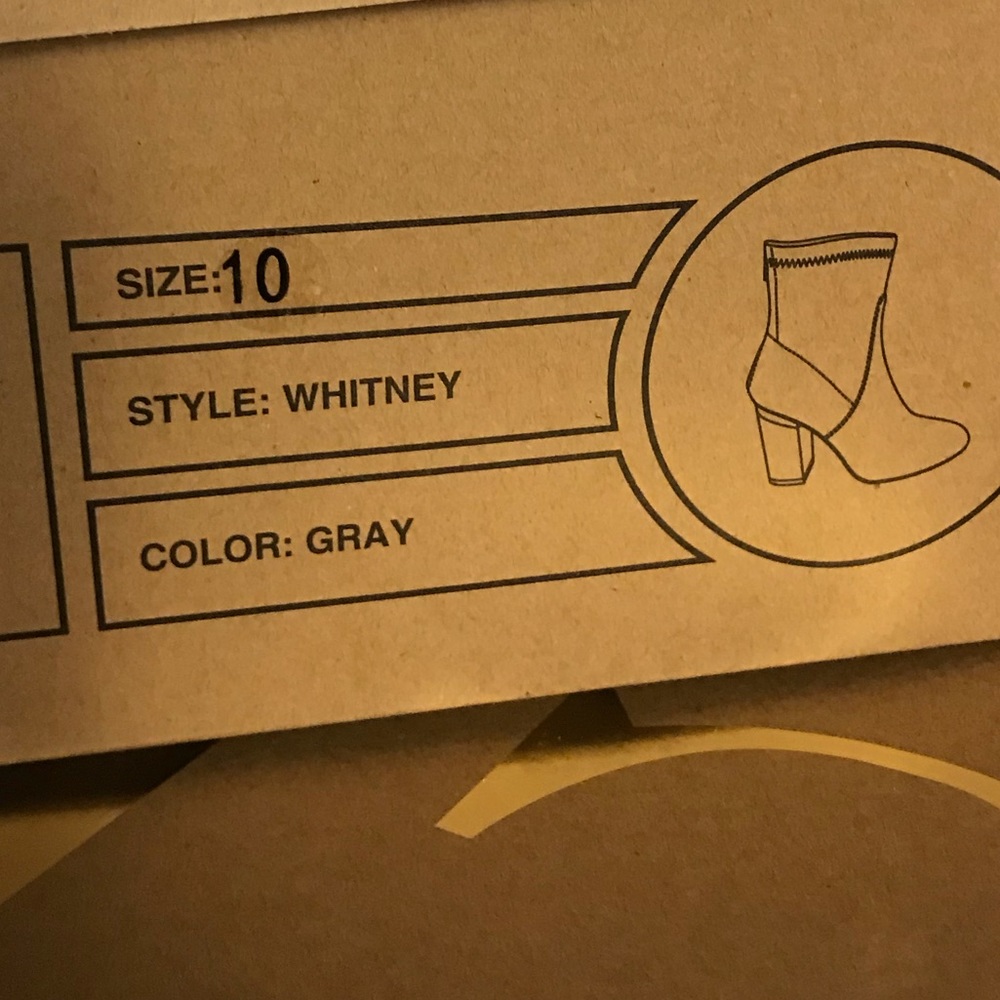 Grey clear heeled ankle boots Size 10 - Picture 6 of 6